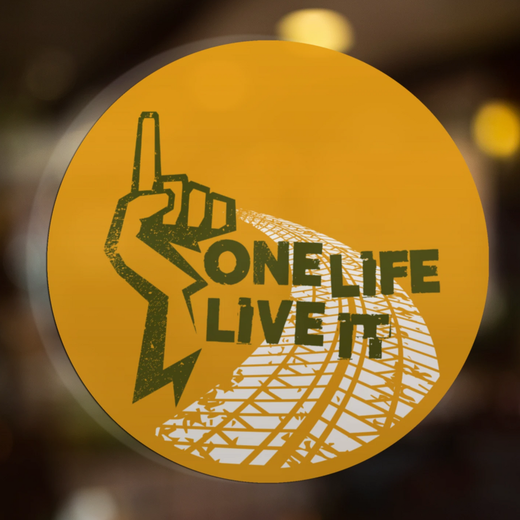 One Life Live It - Off Road Rebel - Static Window Cling