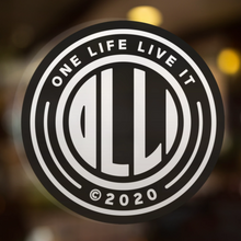 Load image into Gallery viewer, One Life Live It - Iconic Roundel - Static Window Cling
